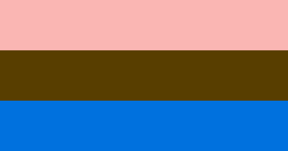 Pink, brown and blue color palette