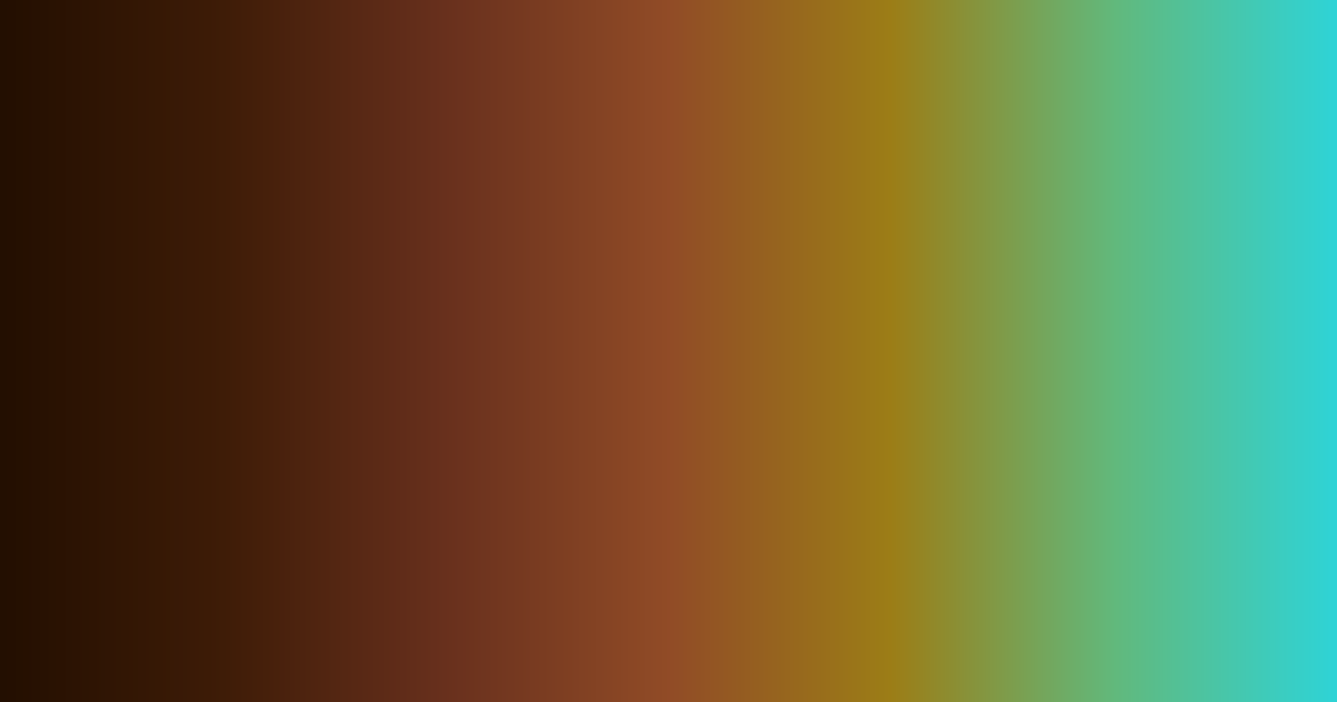 Tritone brown, olive and cyan color palette