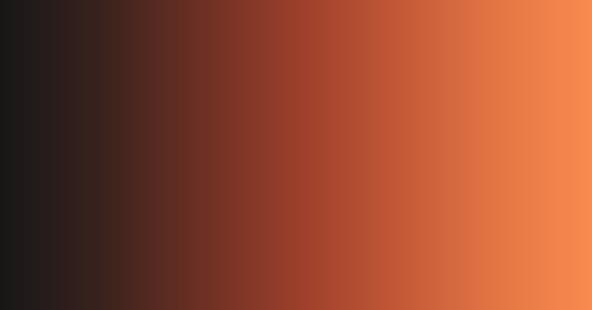 Analogous black, brown and orange color palette
