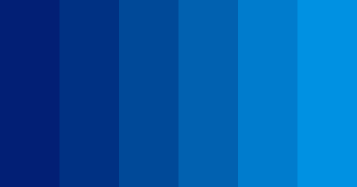Vivid monochrome dark blue and blue color palette