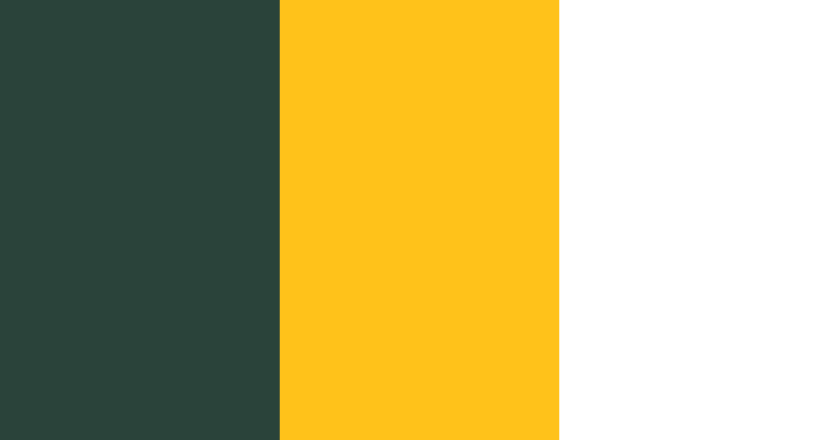 Dark green, yellow and white color palette