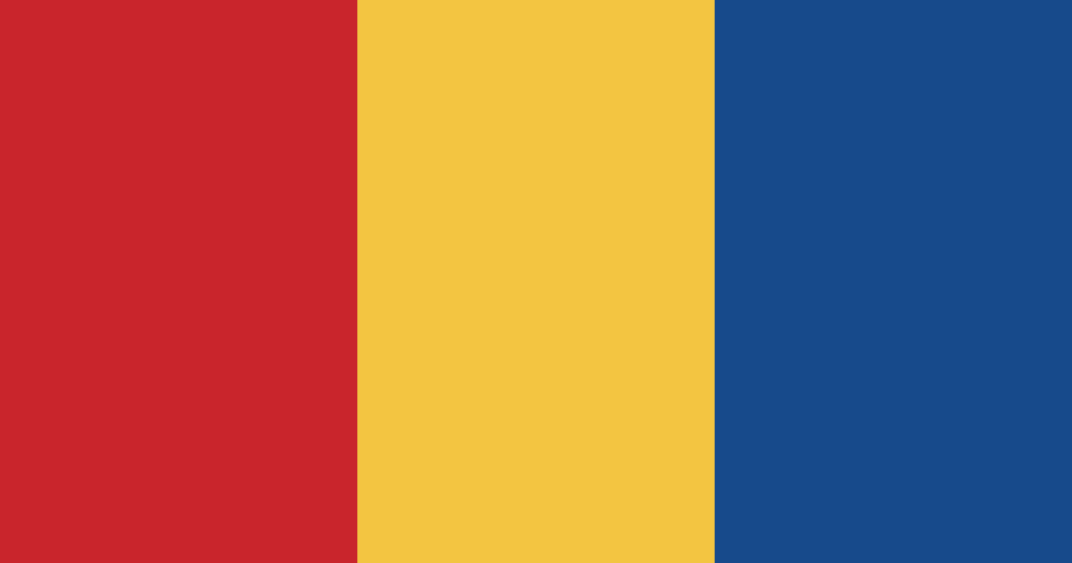 Farbpalette Kräftiges Rot, Gelb und Blau
