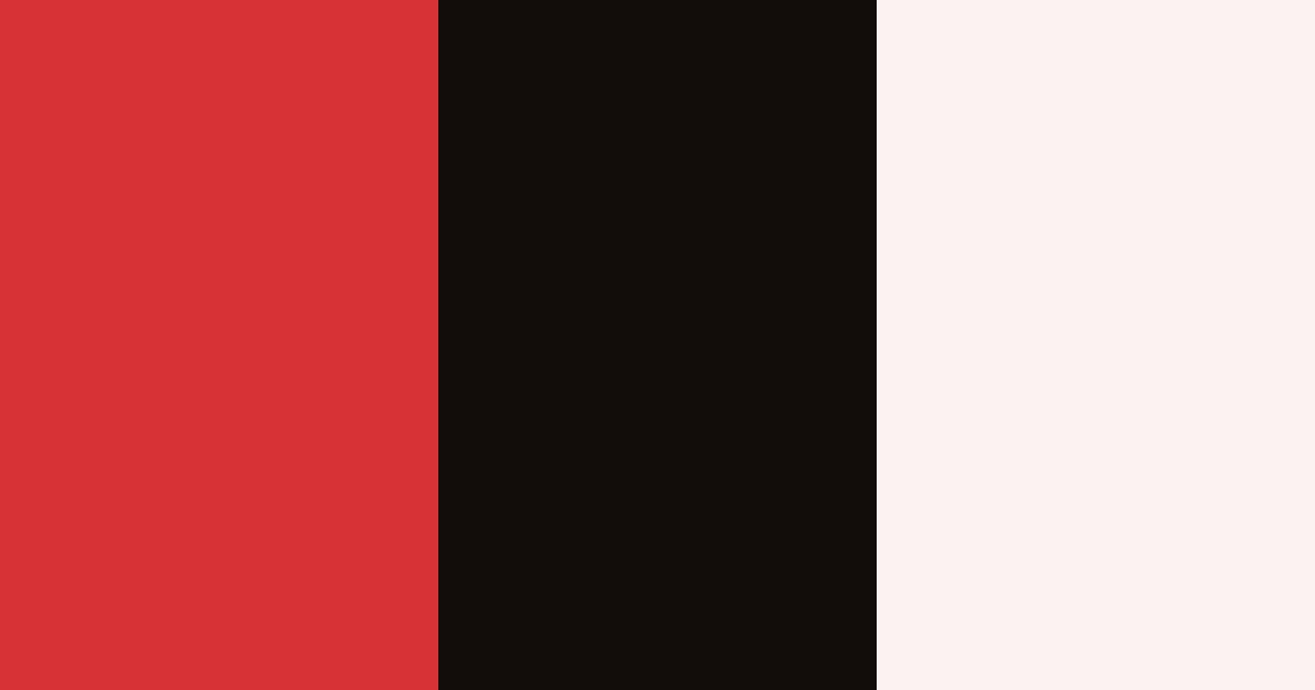 Red, black and white color palette
