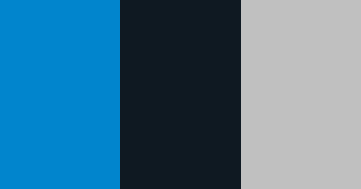 Monochrome blue, black and gray color palette