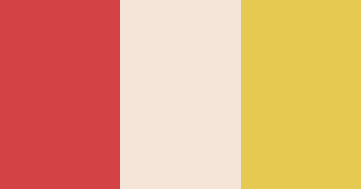 Analogous red, beige and yellow color palette