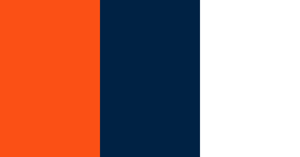 Orange, navy and white color palette