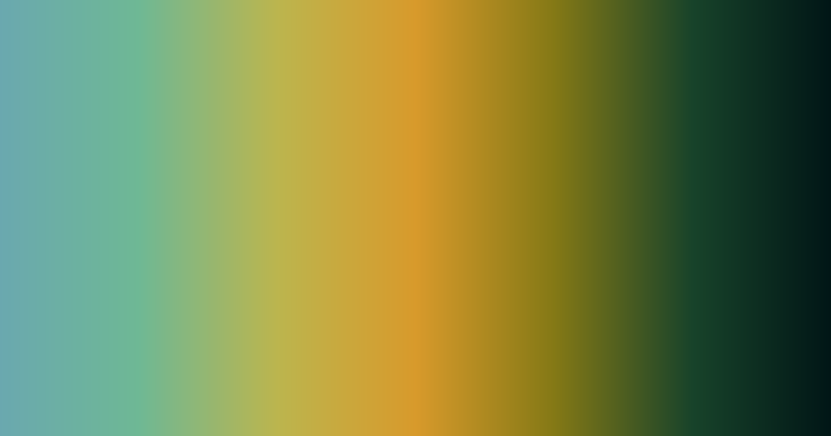 Farbpalette Türkis, Orange, Dunkelgrün und Schwarz