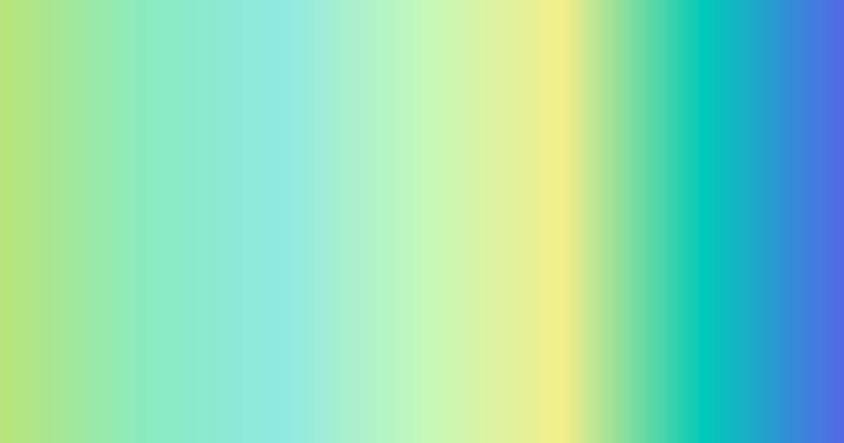 Verde-claro, amarelo, turquesa e azul: paleta de cores