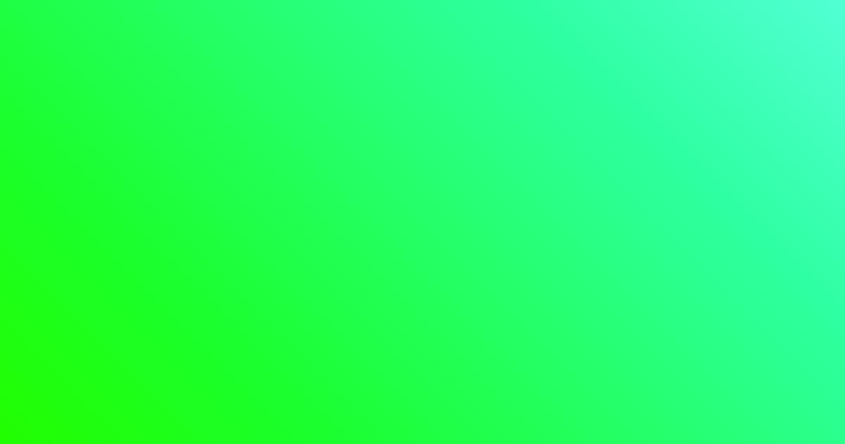 Neon analogous green to teal color palette