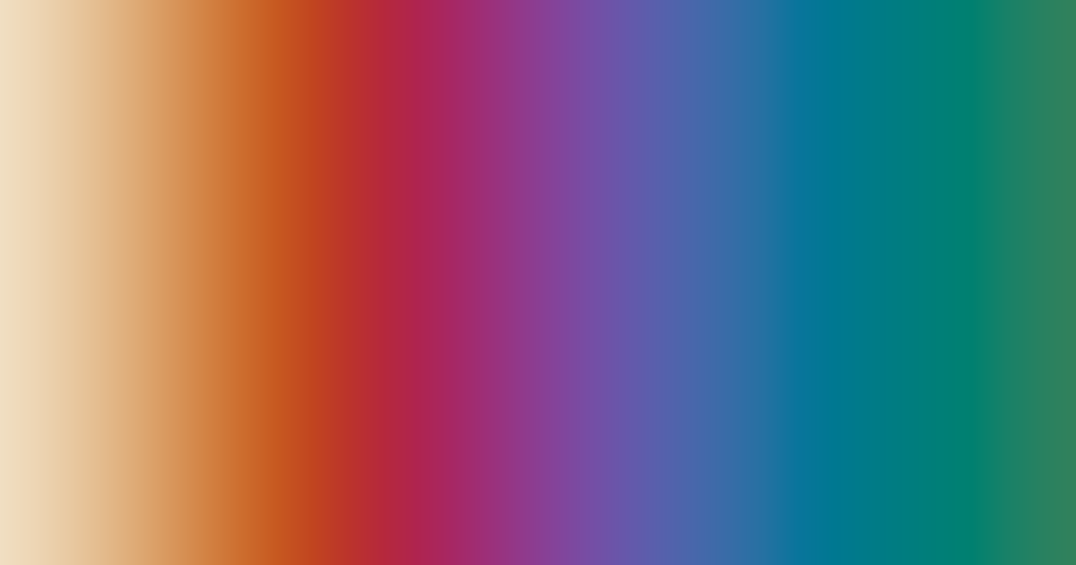 Rainbow from beige to teal color palette