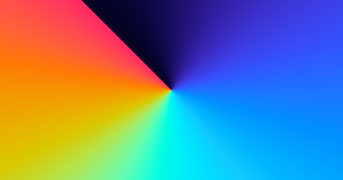 Rainbow from navy to orange color palette