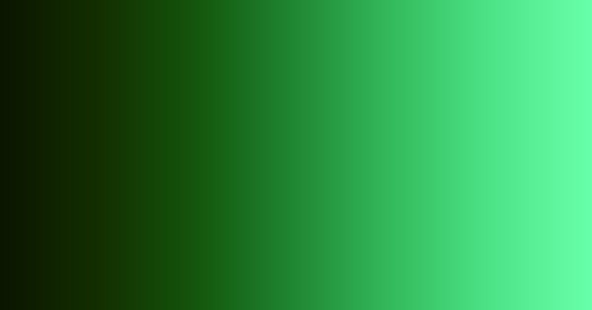 Monochrome black to green color palette