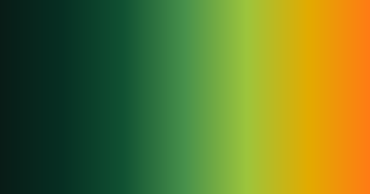 Farbpalette Schwarz, Grün, Gelb und Orange