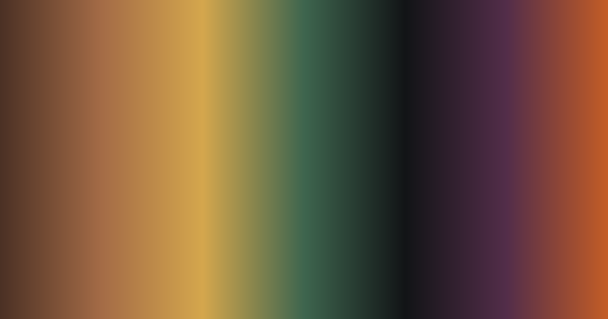 Marron, vert, noir et orange, palette de couleurs