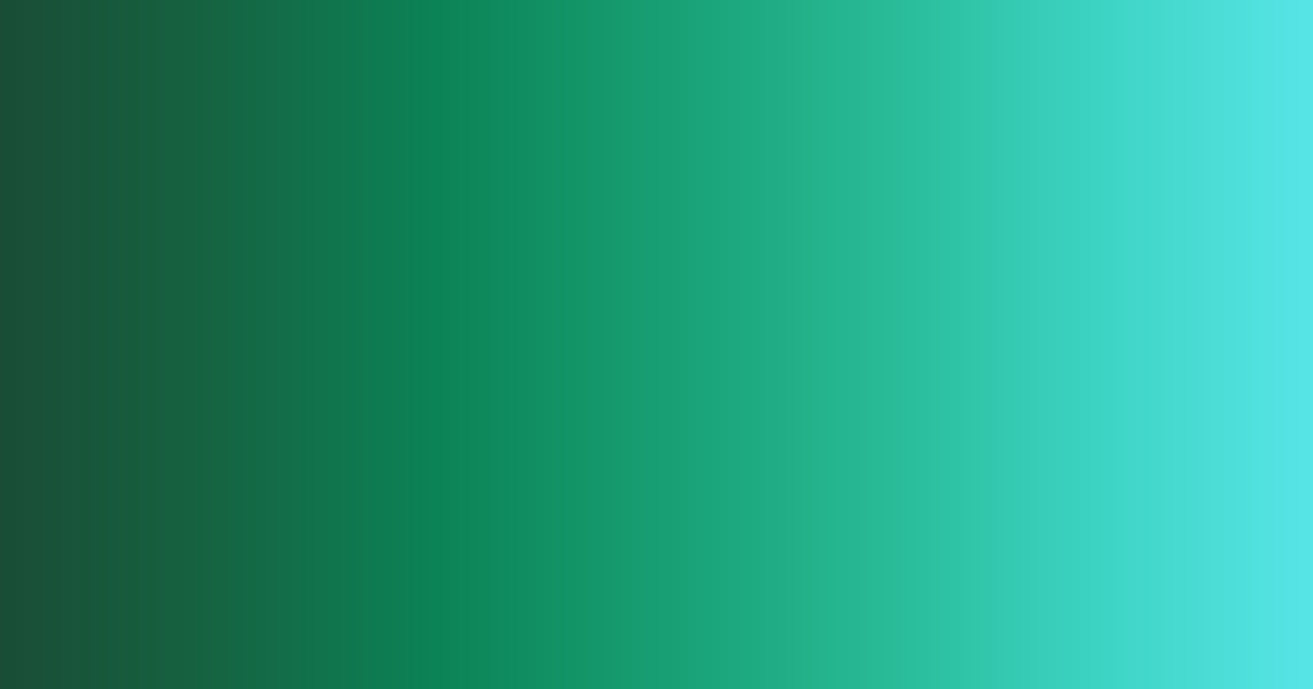 Analogous dark green to cyan color palette