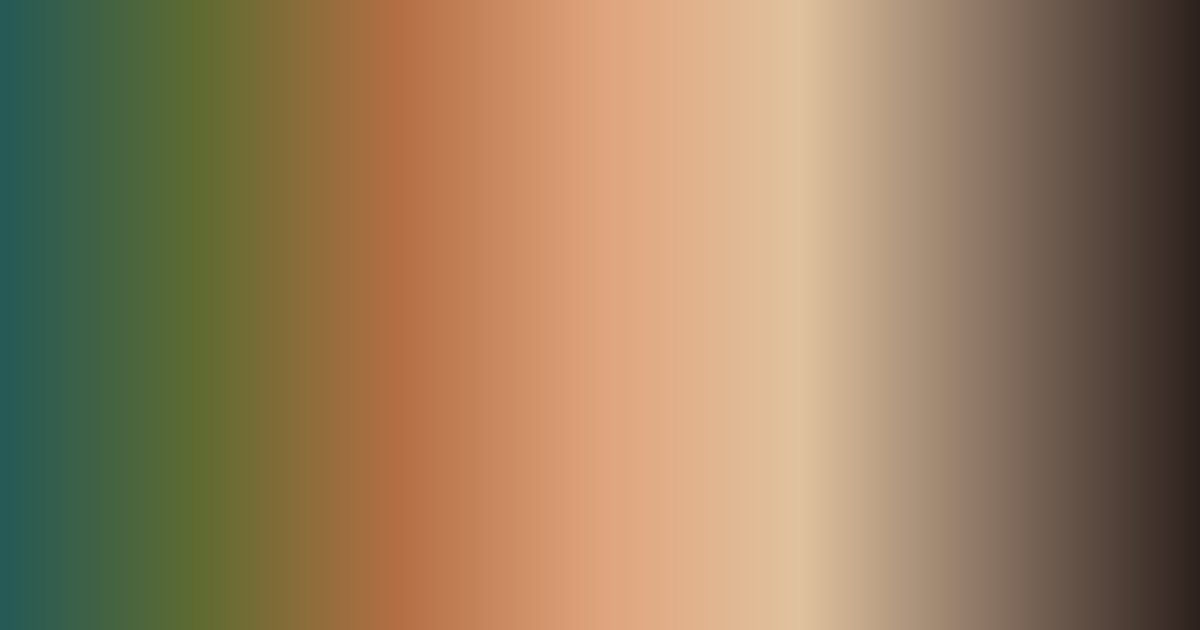 Green, peach, gray and brown color palette