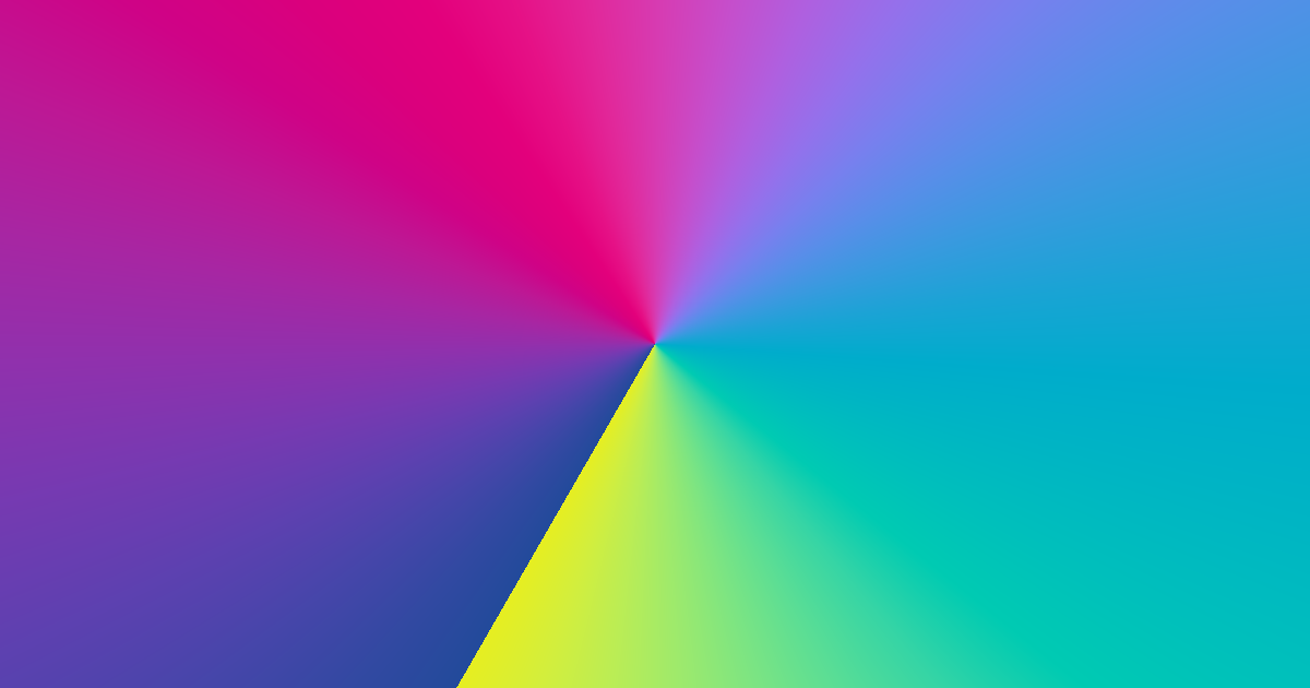 Vivid blue, pink, teal and light green color palette
