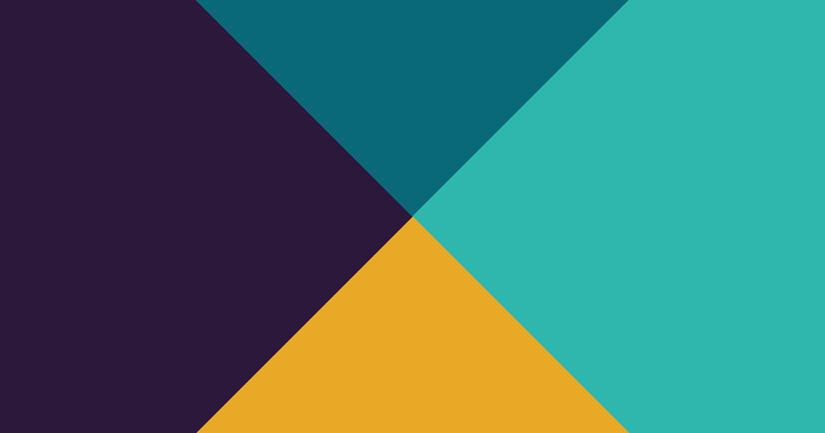 Rainbow from teal to dark purple color palette