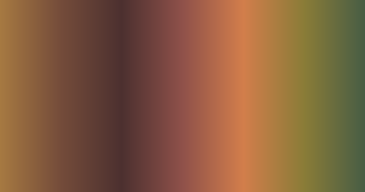 Palet warna Cokelat, oranye, dan hijau gelap
