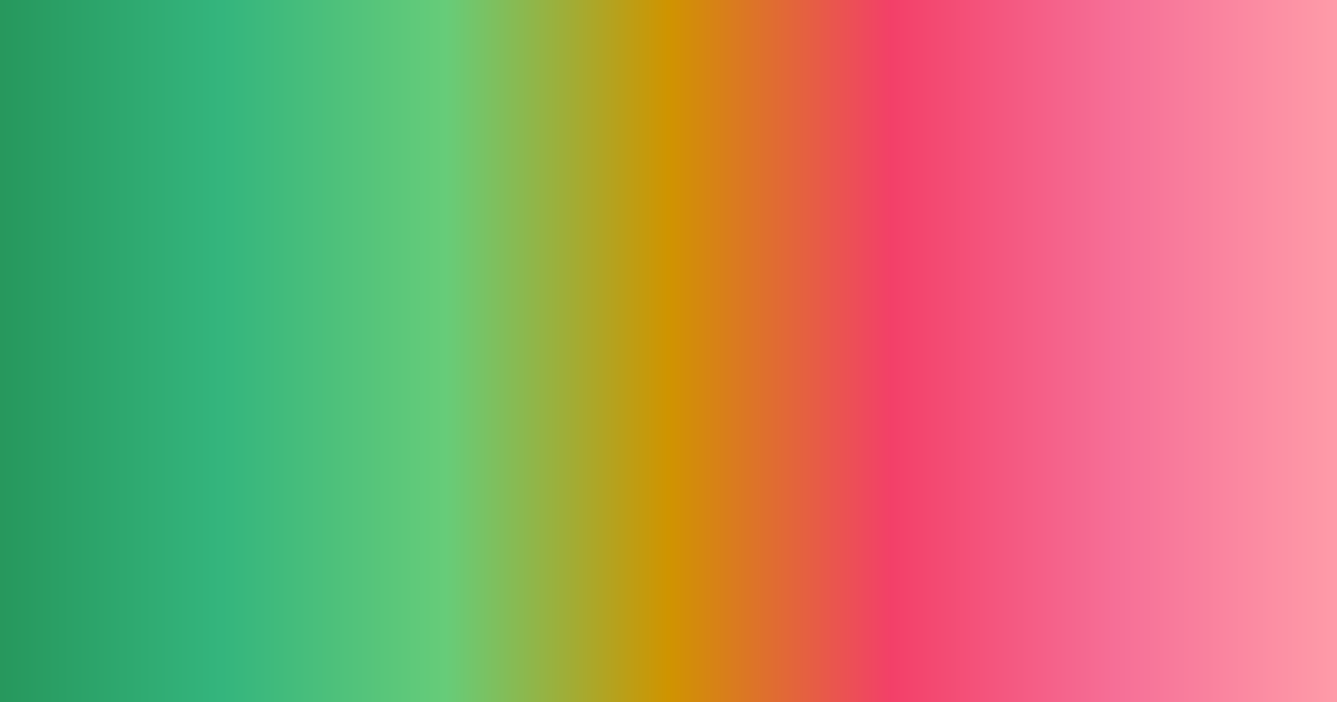 Vert, vert olive, orange et rose aux tons vifs, palette de couleurs
