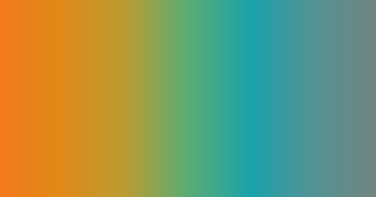 Orange, bleu canard et gris, palette de couleurs