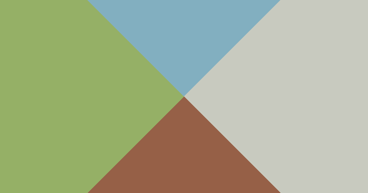 Green, light blue, gray and brown color palette