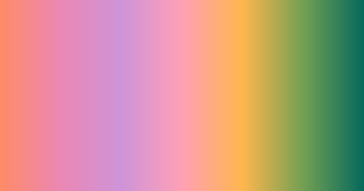 Salmon, lavender, peach and green color palette