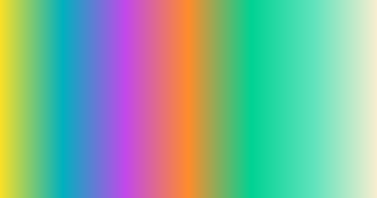 Rainbow from yellow to beige color palette