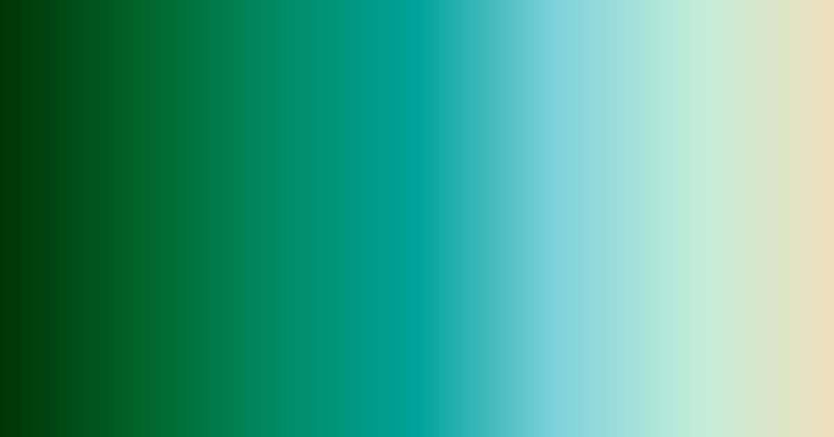 Tritone dark green, light blue and beige color palette