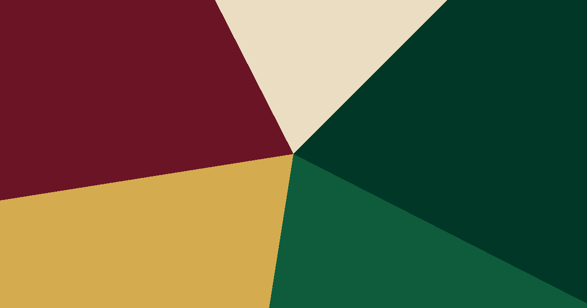 Dark green, tan, maroon and beige color palette