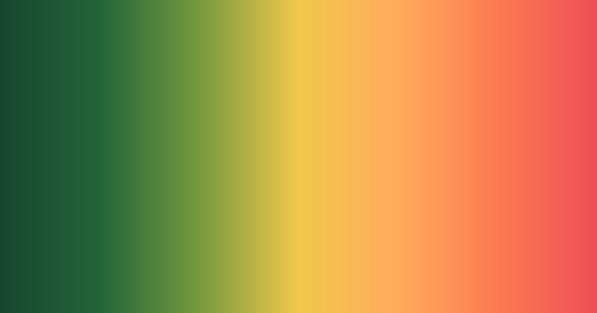 Vert foncé, jaune, orange et saumon, palette de couleurs
