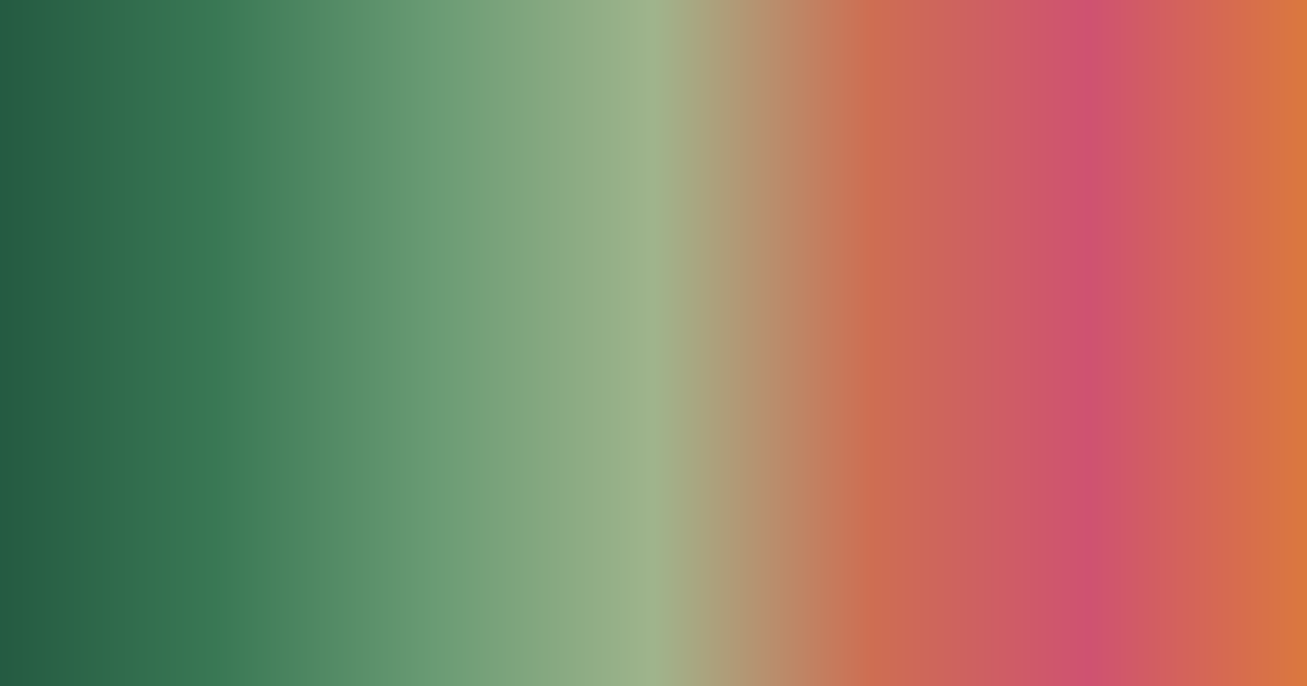 Dark green, gray, pink and orange color palette