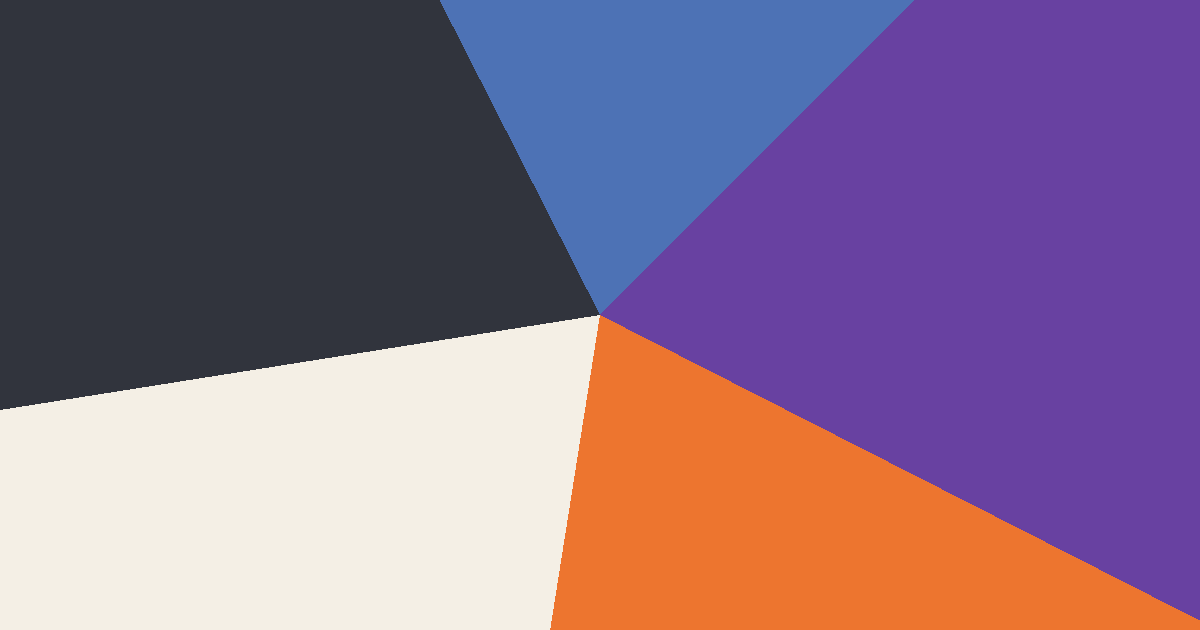 Purple, white, dark gray and blue color palette