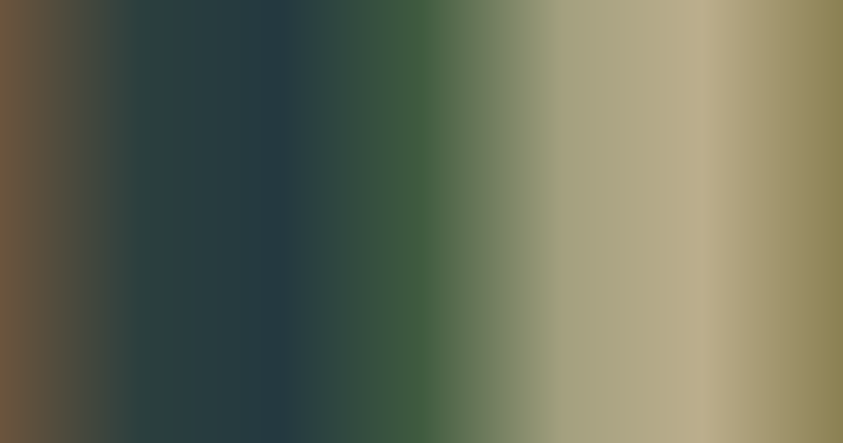 Palet warna Cokelat, abu-abu gelap, hijau gelap, dan abu-abu
