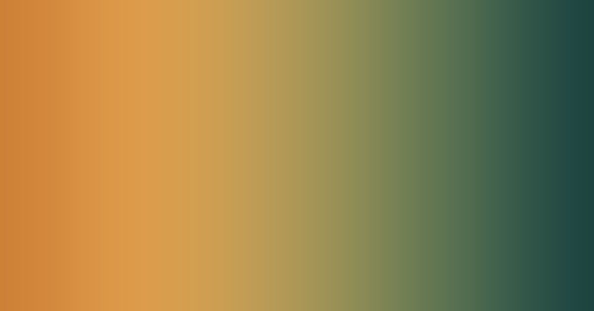 Orange, tan and dark green color palette