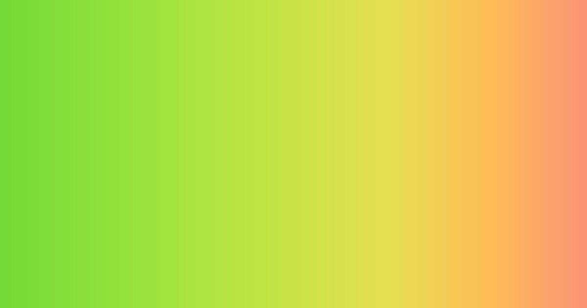 Vivid green, yellow and peach color palette