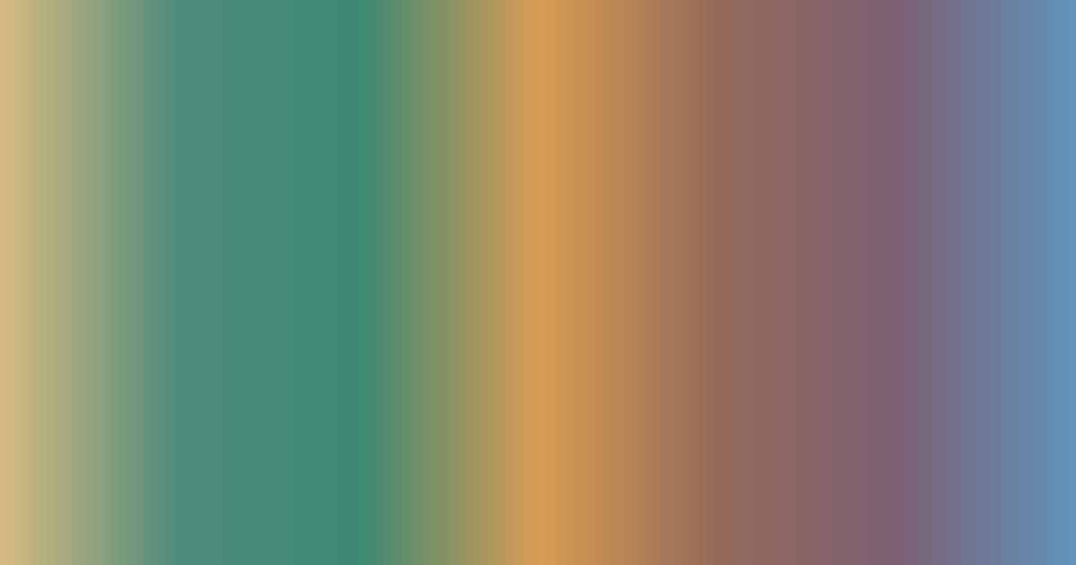 Muted rainbow from tan to blue color palette