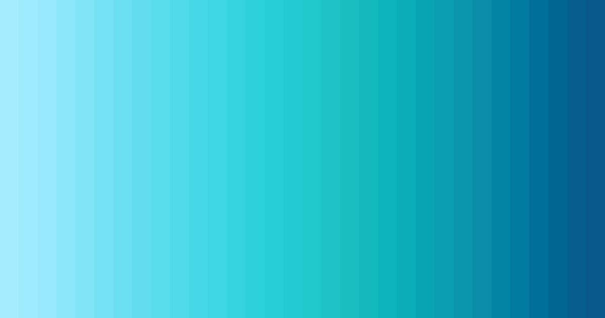 Analogous light blue, teal and blue color palette