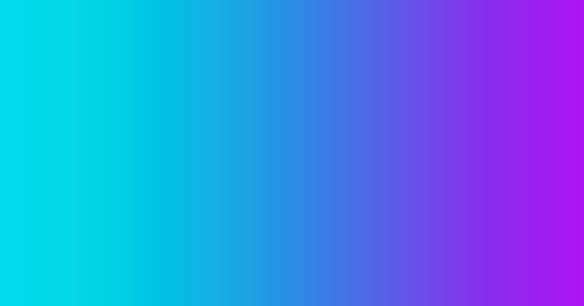 Vivid cyan, blue and purple color palette