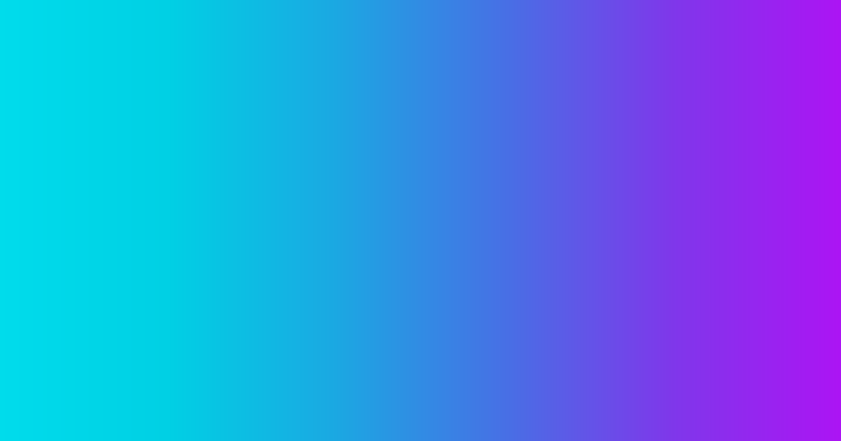 Vivid cyan, blue and purple color palette