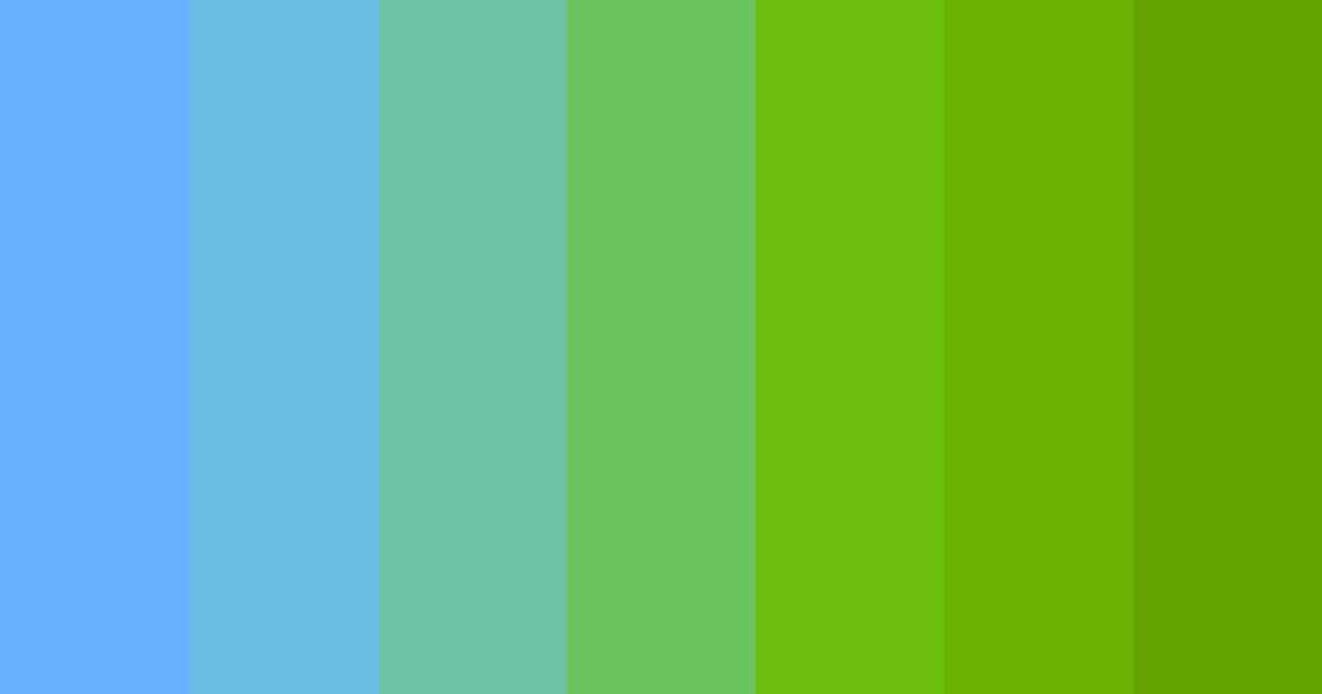 Vivid duotone light blue and green color palette